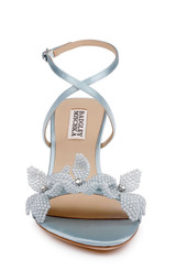 Mist Blue Satin | Whitney Ankle Strap Sandal Front