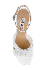 White Satin | Wila Ankle Strap Sandal Top