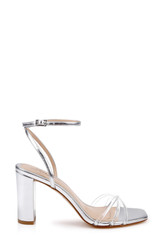 Clear Silver | Phyliss Ankle Strap Sandal Side