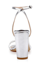 Clear Silver | Phyliss Ankle Strap Sandal Back