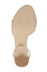 Gold Textile | Pretty Ankle Strap Sandal Sole