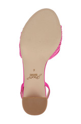 Hot Pink Satin | Pretty Ankle Strap Sandal Sole