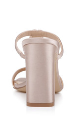 Dark Nude Satin | Pacifica Slip-On Block Heel Sandal Back