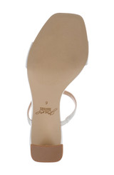 Ivory Satin | Pacifica Slip-On Block Heel Sandal Sole