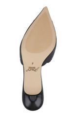 Black Satin | Palmer Pointed Toe Kitten Heel Mules Sole