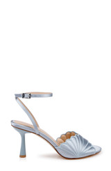 Mist Blue Satin | Paradise Ankle Strap Sandal Side