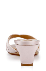 Champagne Satin | Paris Slide Sandal Back