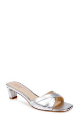 Silver Metallic | Paris Slide Sandal Front Side