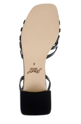Black Leather | Pasco Leather Ankle Strap Sandal Sole