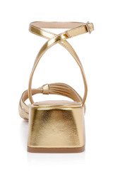 Gold Leather | Pasco Leather Ankle Strap Sandal Back