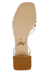 White Leather | Pasco Leather Ankle Strap Sandal Sole