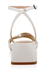 White Leather | Pasco Leather Ankle Strap Sandal Back