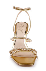 Gold Metallic | Paulette Ankle Strap Sandal Front