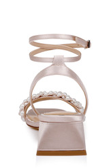 Champagne Satin | Payton Ankle Strap Sandal Back