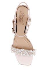 Champagne Satin | Peoria Ankle Strap Sandal Top