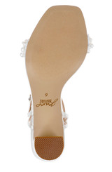 Ivory Satin | Peoria Ankle Strap Sandal Sole