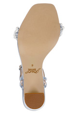 Mist Blue Satin | Peoria Ankle Strap Sandal Sole