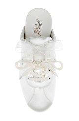 Ivory Satin | Priscila Mule Sneaker Top