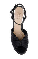Black Satin | Paola Platform Sandal Top