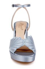 Mist Blue Satin | Paola Platform Sandal Front