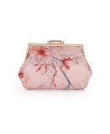 Blush | Flora Floral Embroidered Pouch Clutch Front