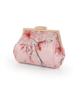 Blush | Flora Floral Embroidered Pouch Clutch Side