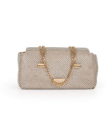 Gold | Juniper Crystal Mesh Clutch Back
