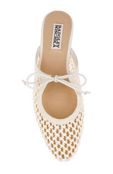 Cream | Xailee Woven Pointed Toe Mule Top