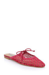 Dark Cherry | Xailee Woven Pointed Toe Mule Front Side