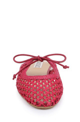 Dark Cherry | Xailee Woven Pointed Toe Mule Front