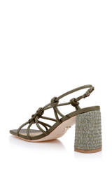 Olive Leather | Xiara Slingback Sandal Back Side