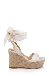 Cream | Ximora Espadrille Wedge Sandal Side