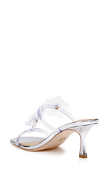 Clear Silver | Xyra Jelly Heeled Sandal Back Side