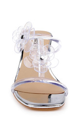 Clear Silver | Xyra Jelly Heeled Sandal Front