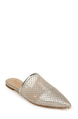 Silver | Fraser II Pointed Toe Flat Mule