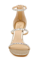 Light Gold/ Iridescent | Ellis Strappy Evening Heel