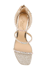 Light Gold/ Iridescent | Ellis Strappy Evening Heel