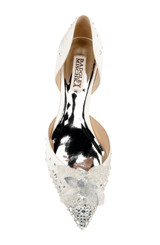 White | Haddie Embellished D'Orsay Flat