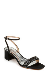 Black | Harlow Ankle Strap Block Heel