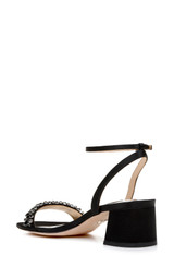 Black | Harlow Ankle Strap Block Heel