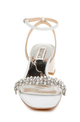 White | Harlow Ankle Strap Block Heel