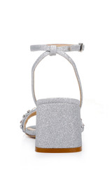 Silver | Odonna Crystal Detail Block Heel