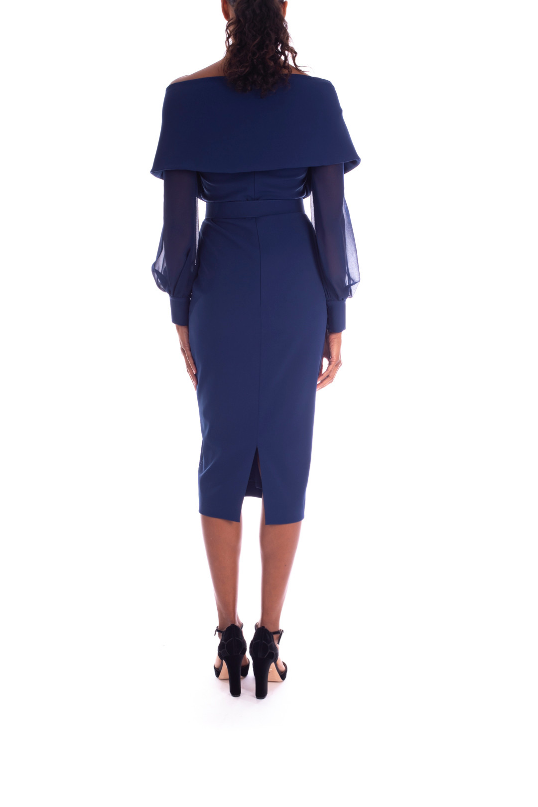 Stretch Crepe Wrap Dress by Badgley Mischka