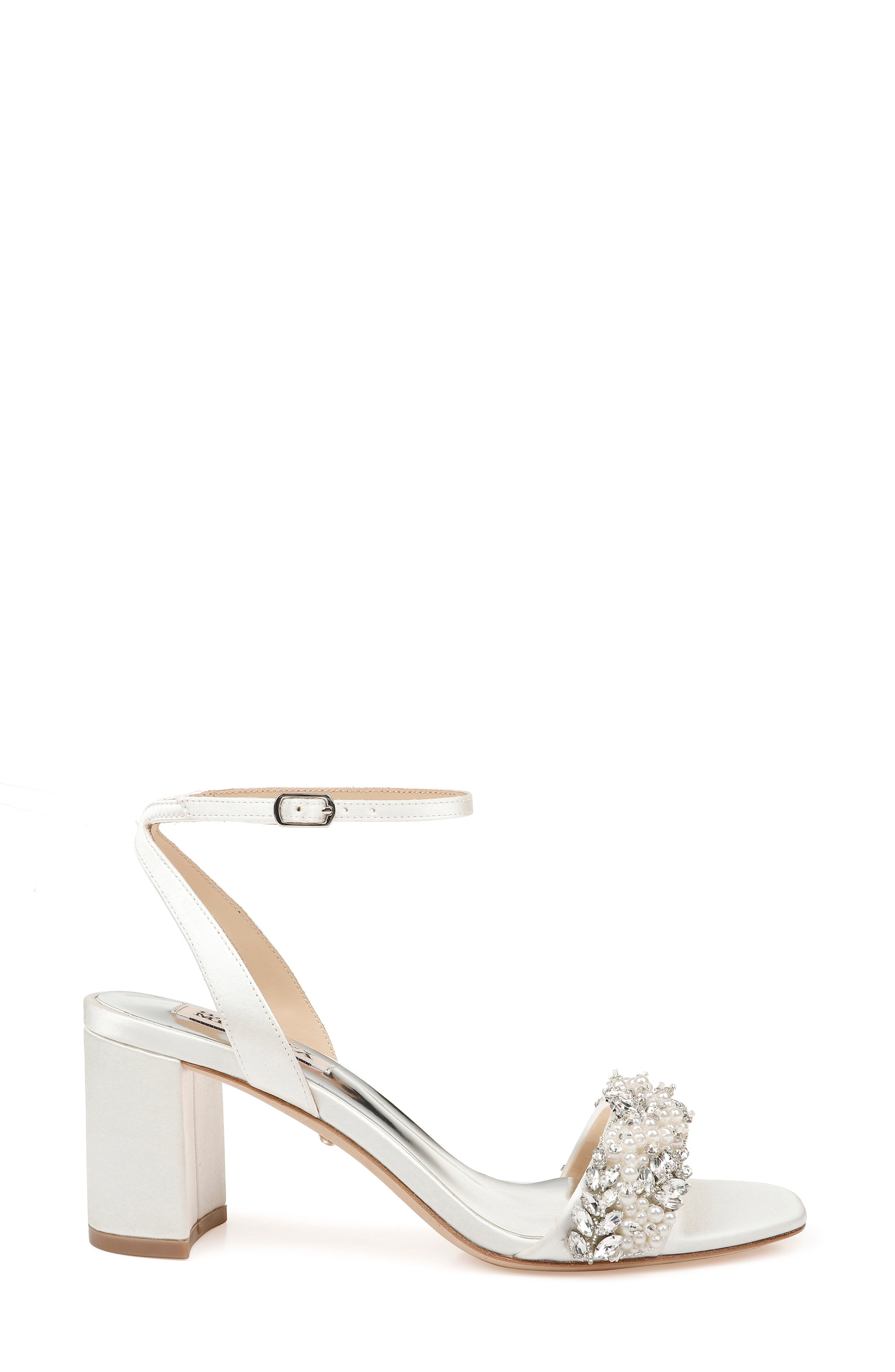 caroline embellished strap evening shoe