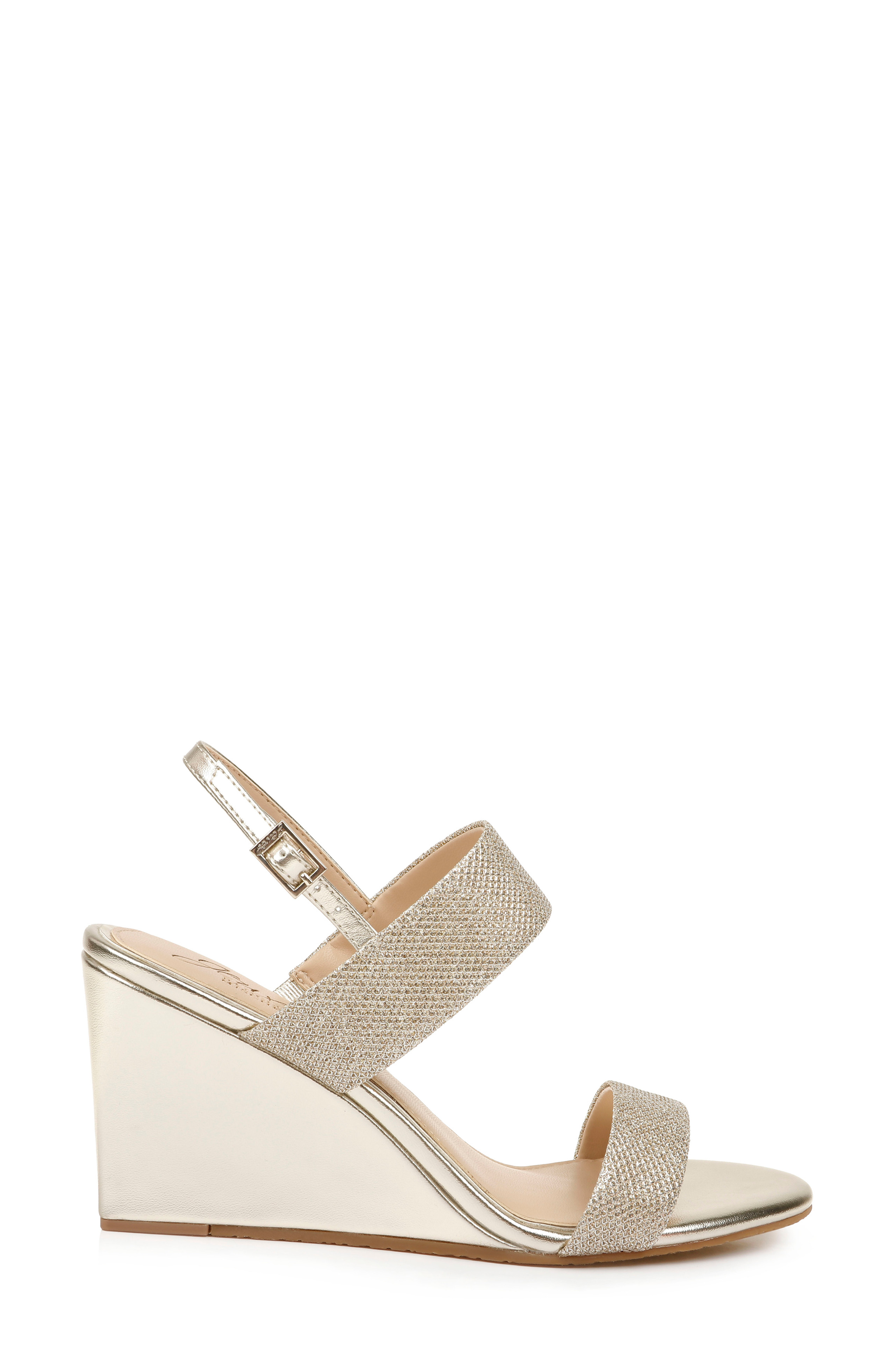 Nisa Metallic Evening Wedge by Badgley Mischka