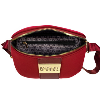 Sage Scuba and Vegan Leather Belt Bag by Badgley Mischka