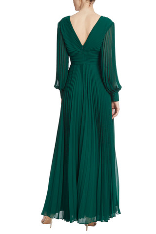 Pleated Georgette Gown by Badgley Mischka