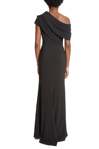 Draped One-Shoulder Gown by Badgley Mishcka