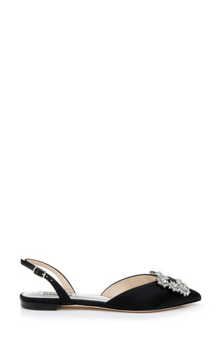 Saga Crystal Buckle Pointed Toe Flat by Badgley Mishcka