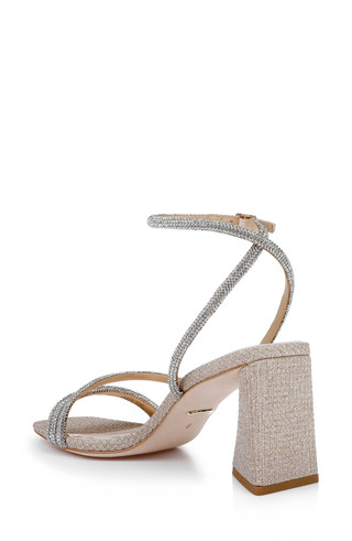 Freedom Glitter Block Heel with Bejeweled Straps by Badgley